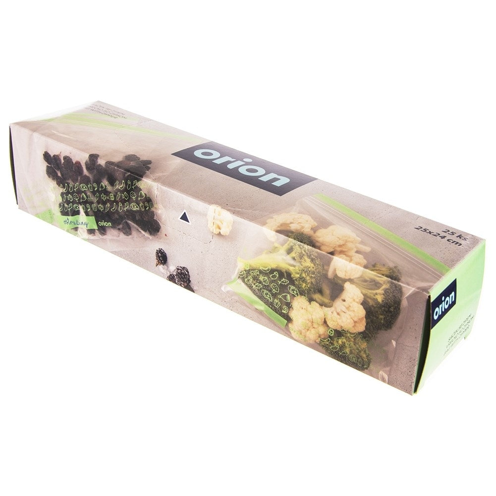 Sealable plastic bags for fridge and freezer, 25-pack