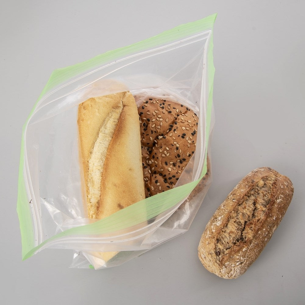 Sealable plastic bags for fridge and freezer, 25-pack