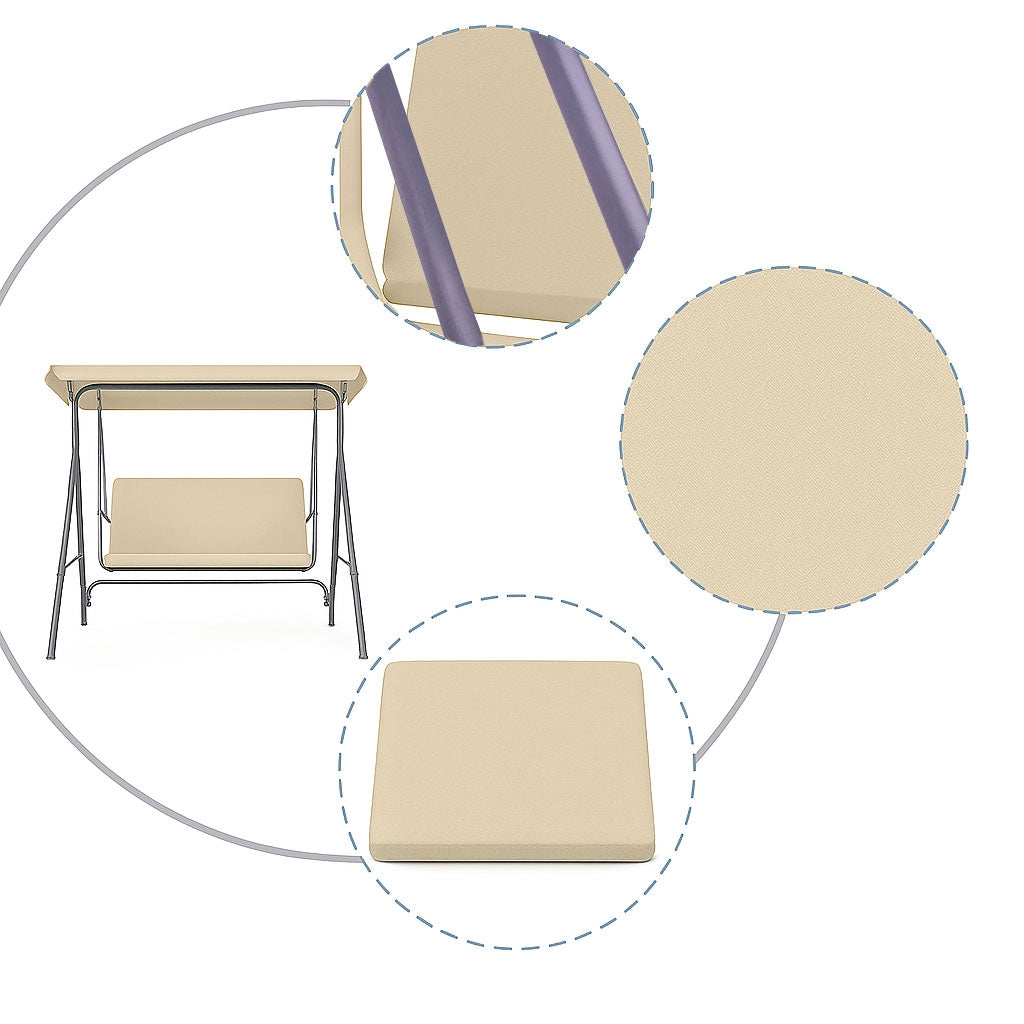 Seat Cushion for Garden Swing 127x100 cm Beige MultiGarden