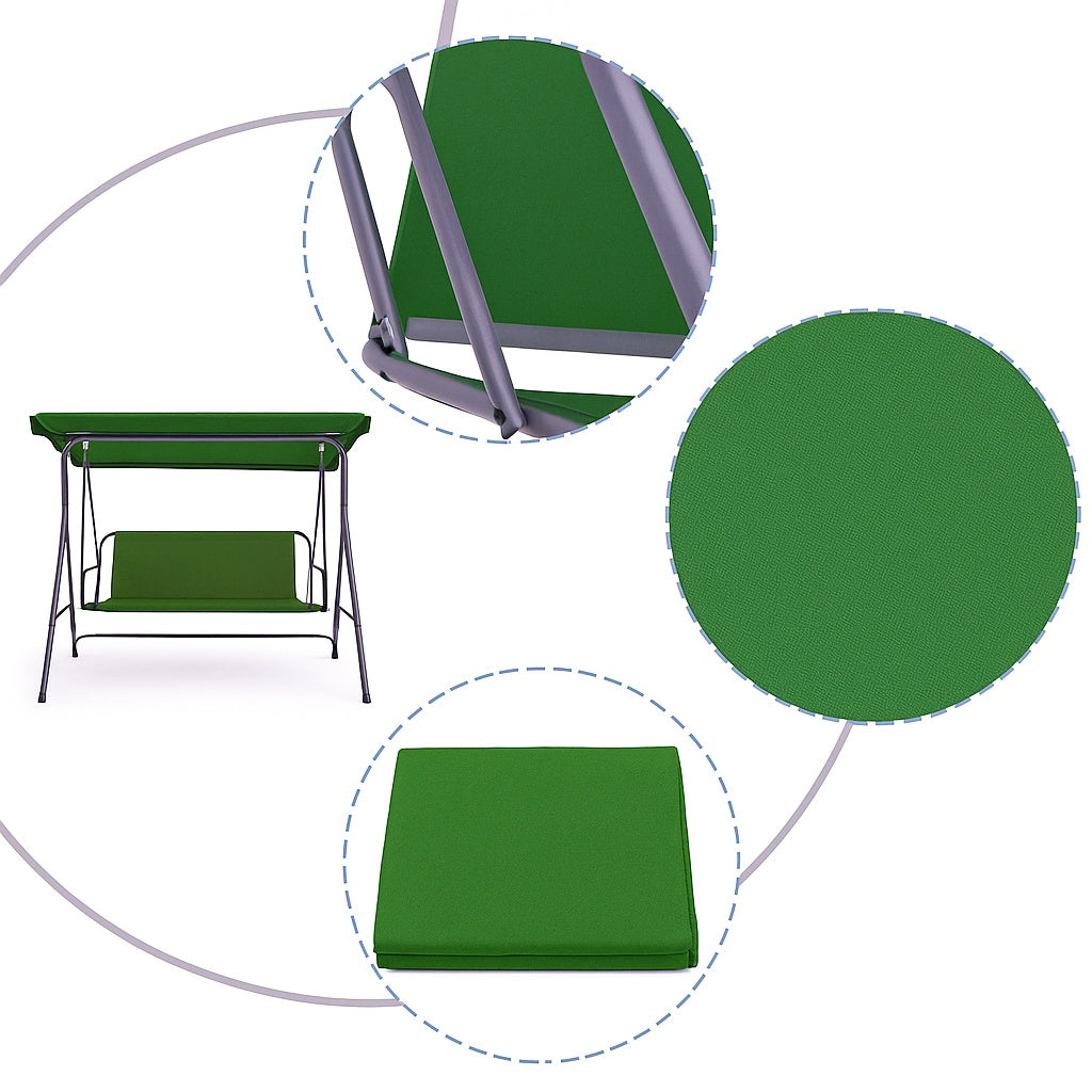 Seat Cushion for Garden Swing 127x100 cm Green MultiGarden