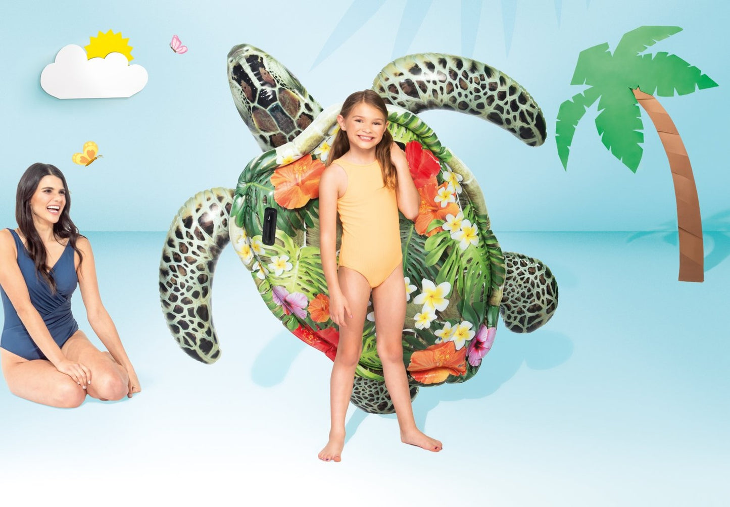 Sea turtle inflatable mattress for children INTEX 57555