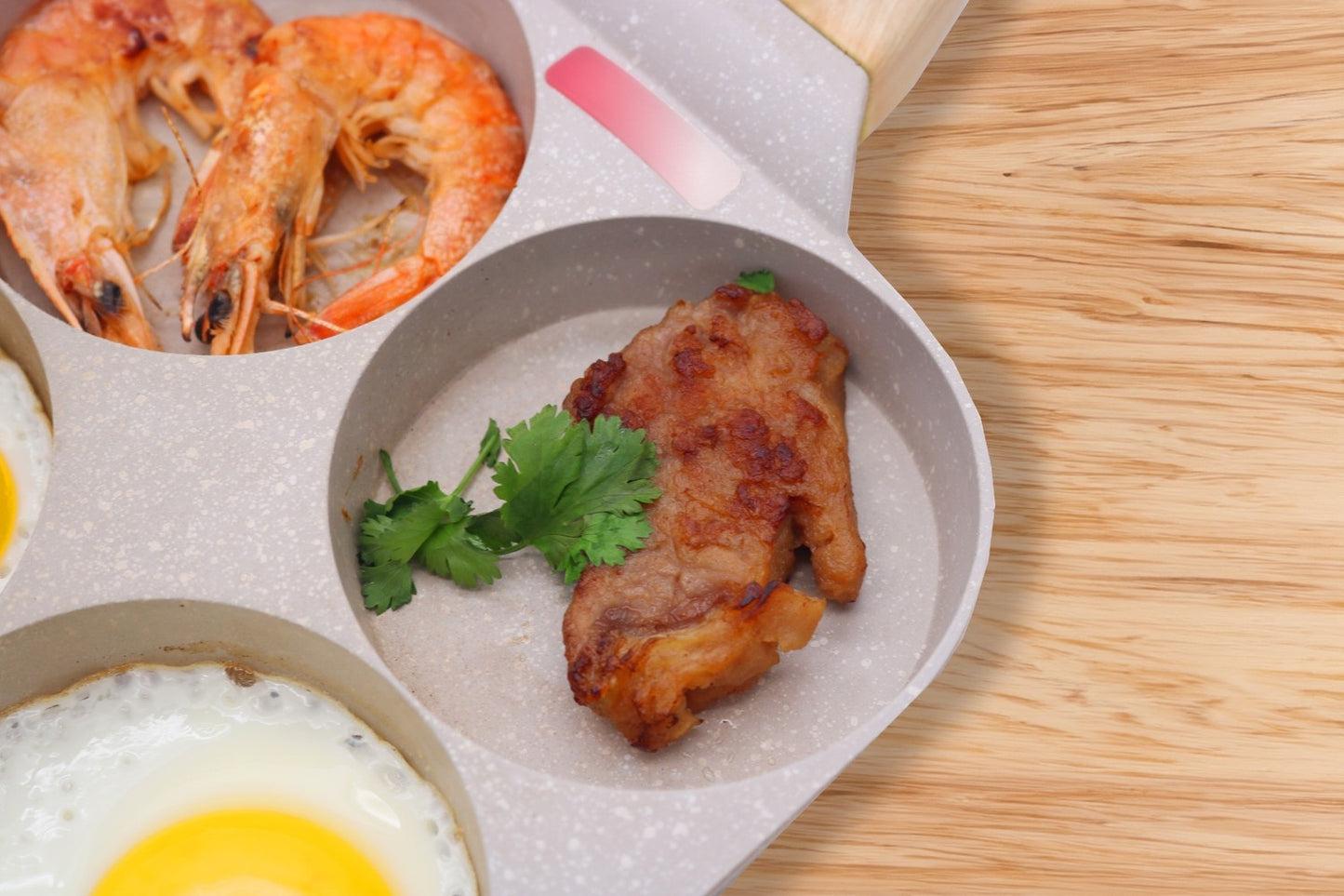 Sectioned Non-Stick Frying Pan for Eggs & Pancakes