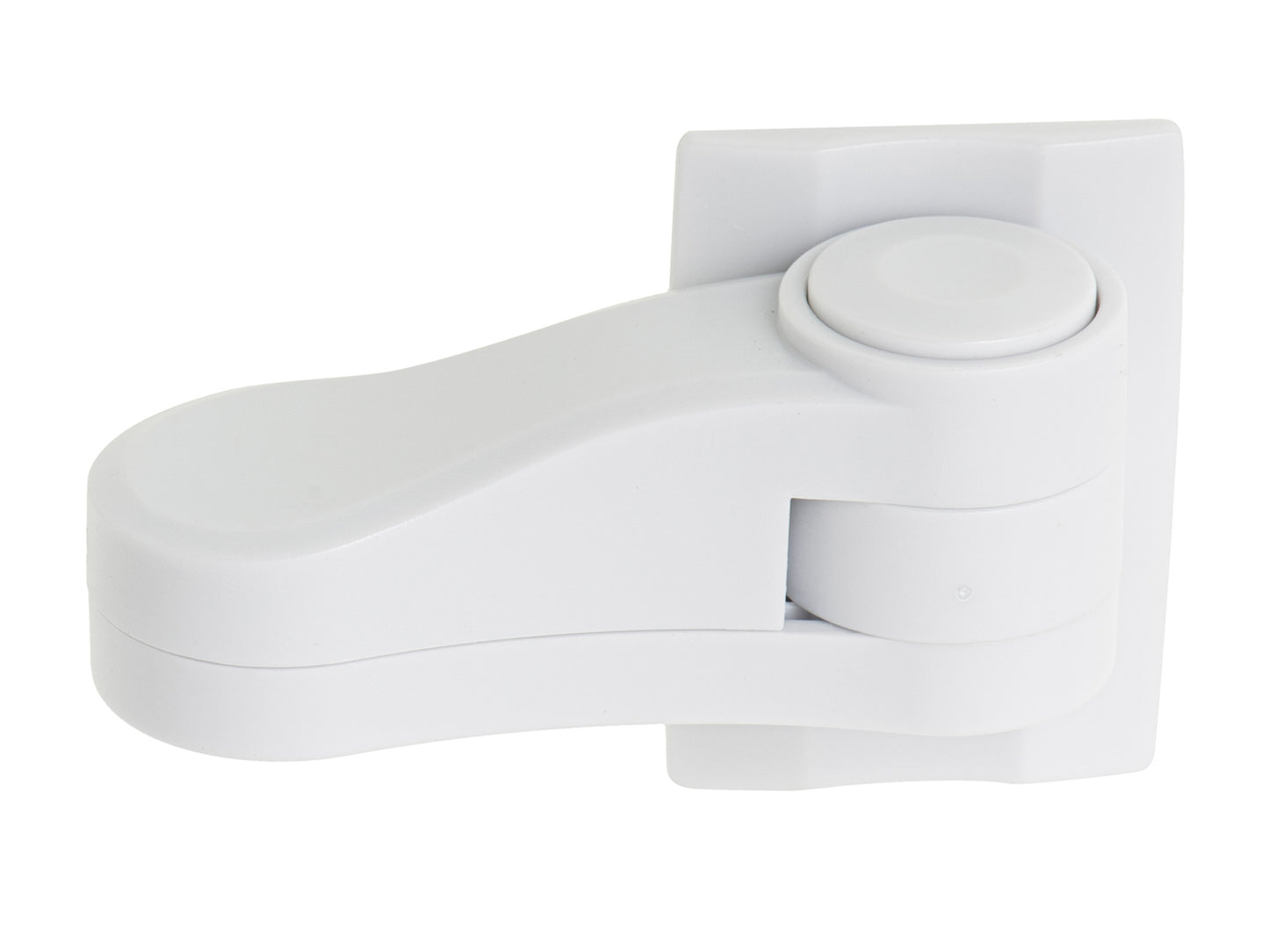 Security door handle lock white