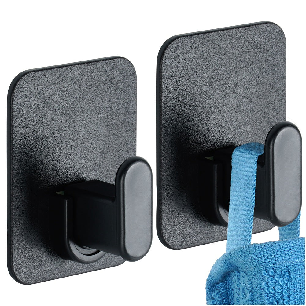 Self-Adhesive Black Hook, 5x6.5 cm, 2 Pack