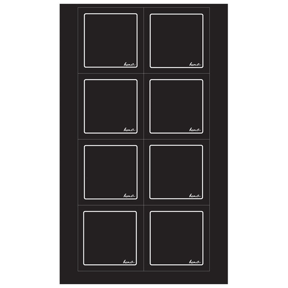 Self-Adhesive Black Jar Labels, 24 Pack, 4.7 cm