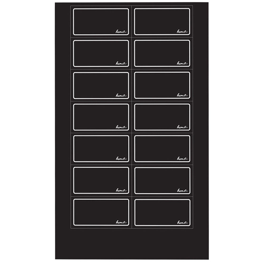 Self-Adhesive Black Jar Labels, 28 Pcs, 4.7 x 2.5 cm