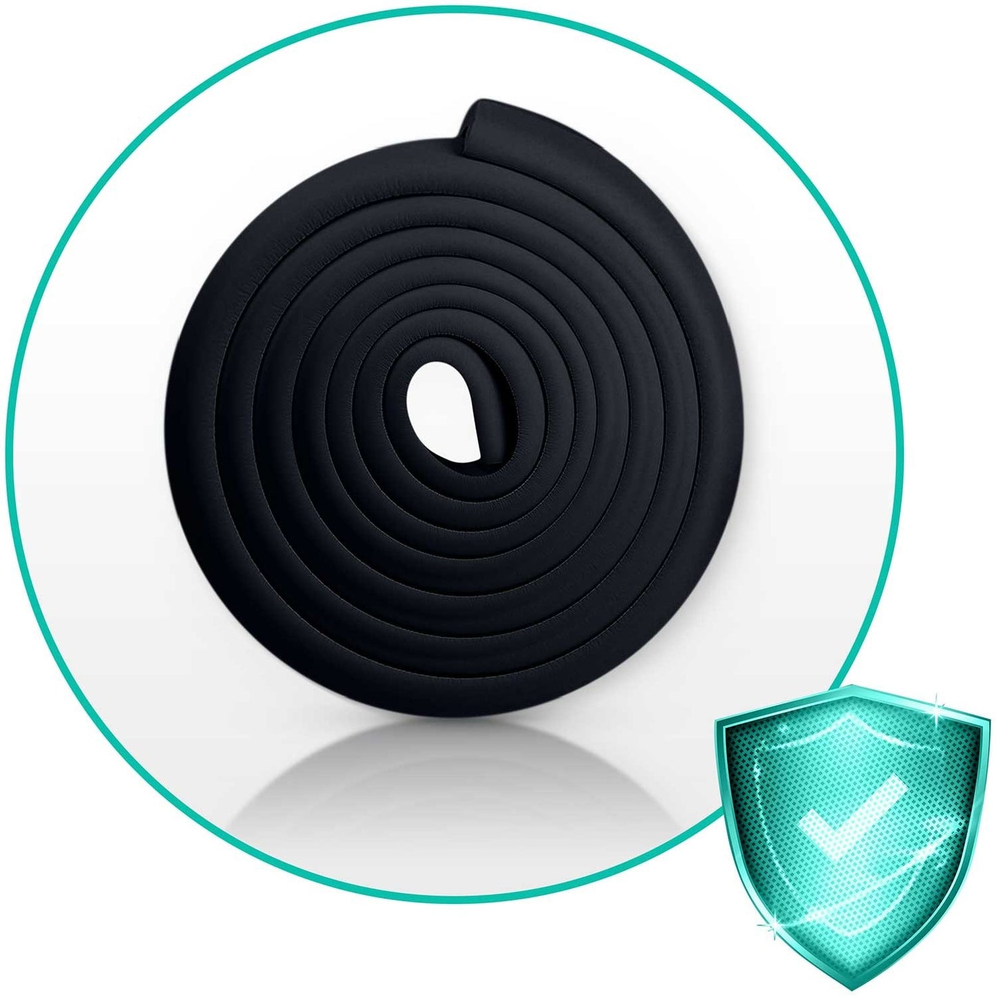 Self-adhesive Protective Strip in Foam Rubber Ricokids 798711 Black 6 m