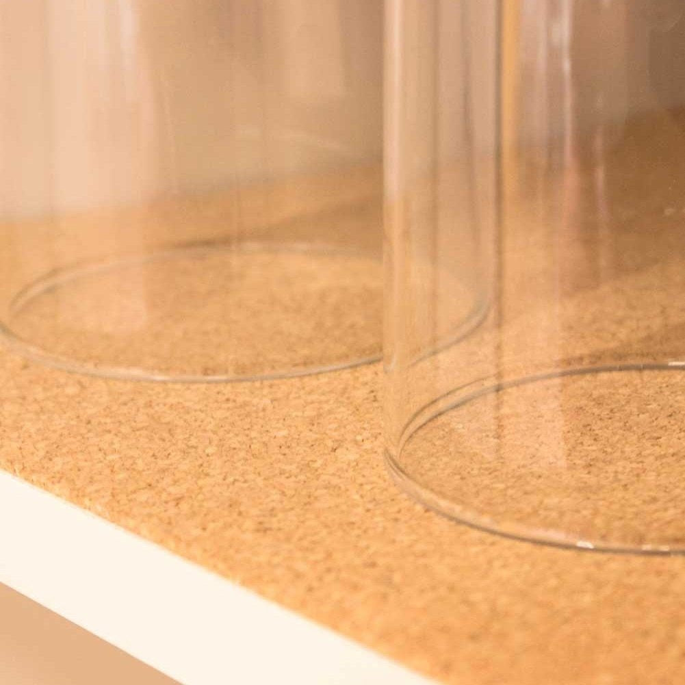 Self-adhesive cork mat for drawers and cabinets, cutable.
