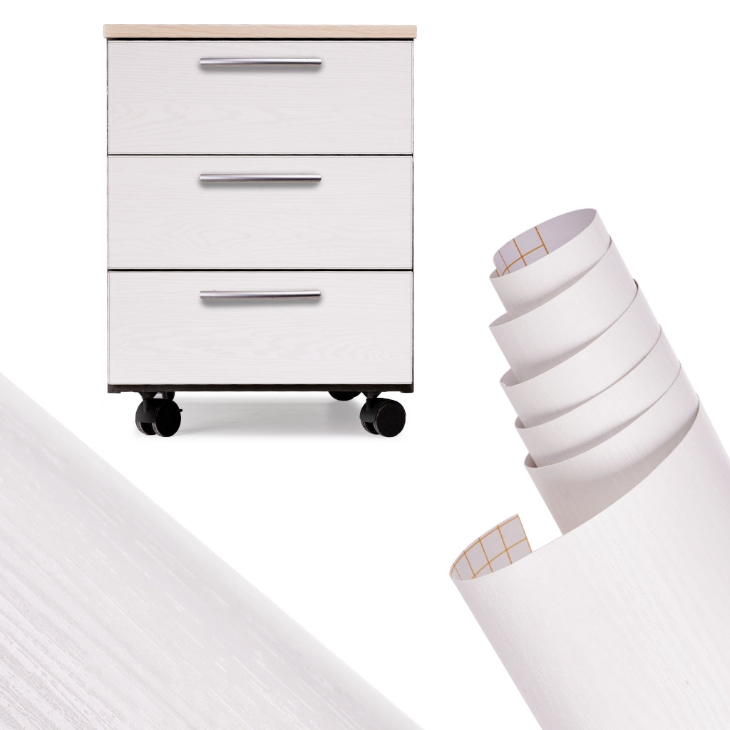 Self-adhesive foil roll wallcovering oak white 1,22x50m