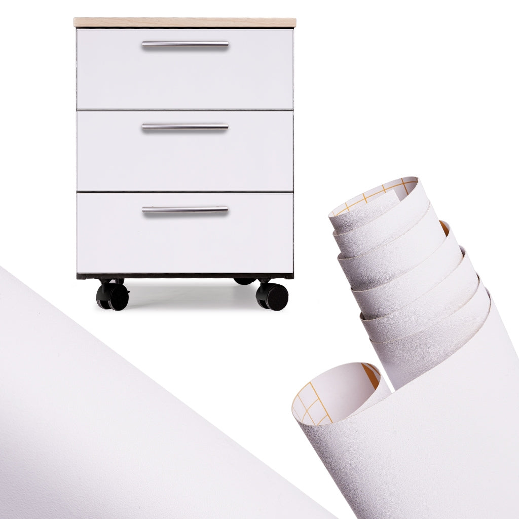 Self-adhesive foil roll wallcovering white vinyl 1,22x50m