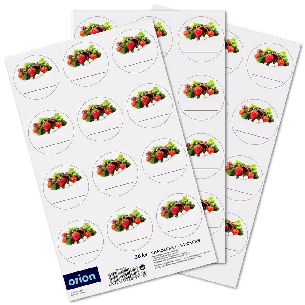 Self-adhesive labels for jars 36 pcs.