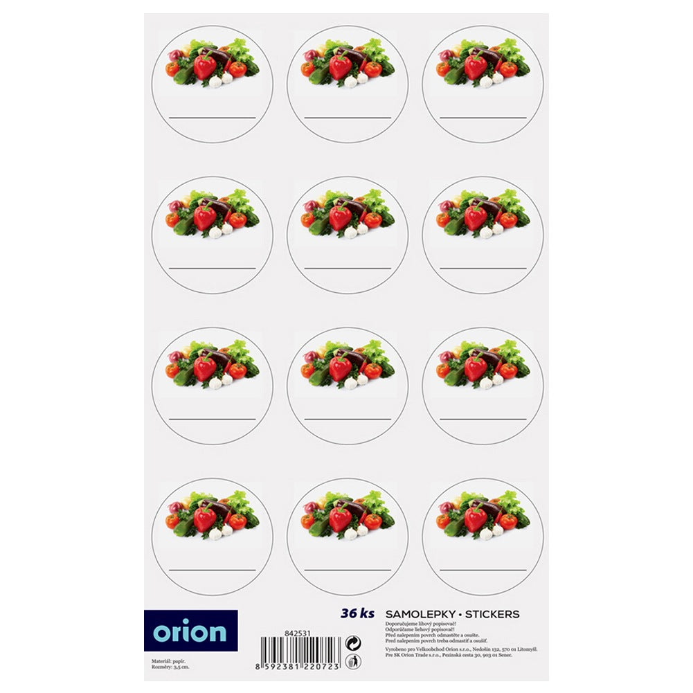 Self-adhesive labels for jars 36 pcs.