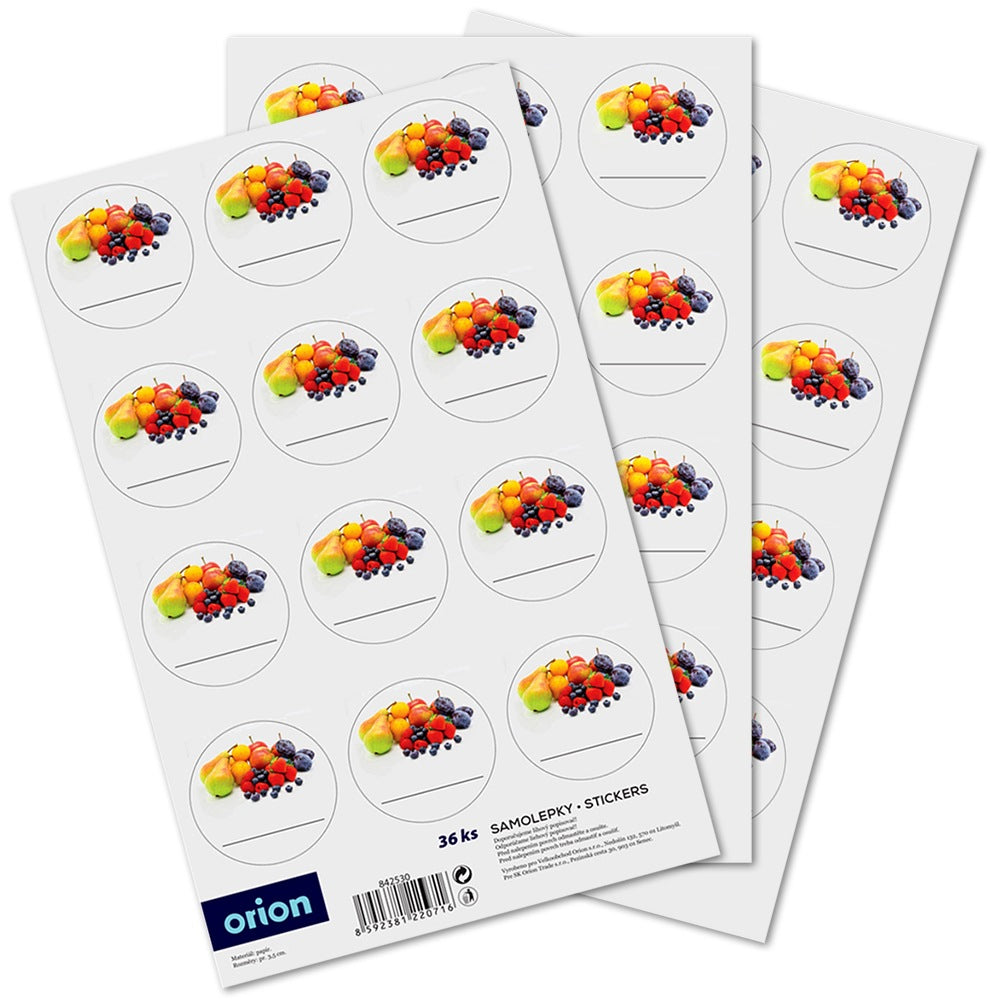 Self-adhesive labels for jars 36 pcs.