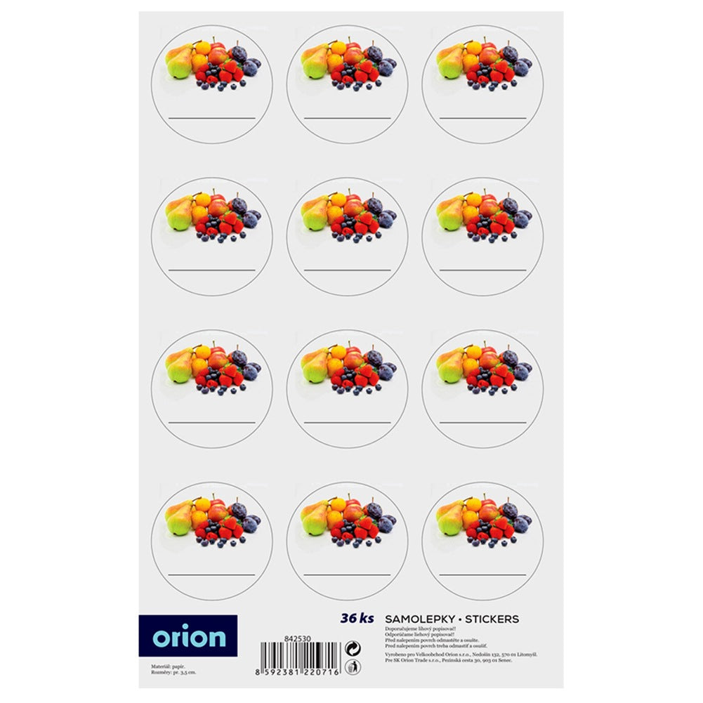 Self-adhesive labels for jars 36 pcs.