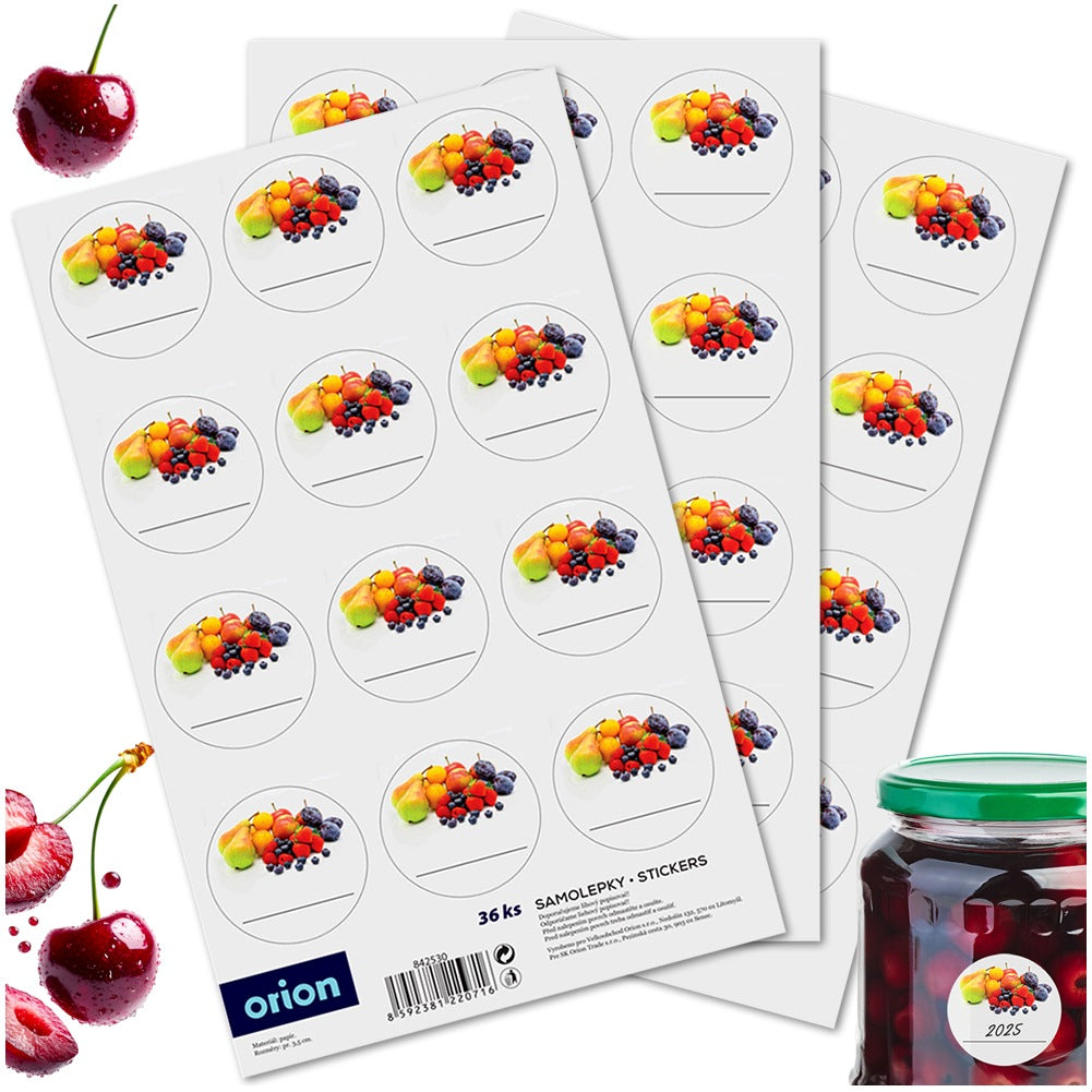 Self-adhesive labels for jars 36 pcs.