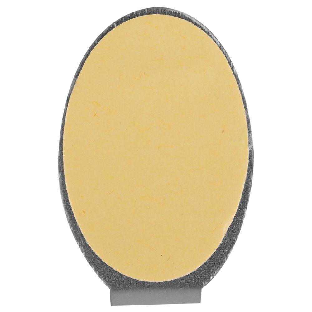 Self-adhesive oval hooks in matt stainless steel, 4-pack