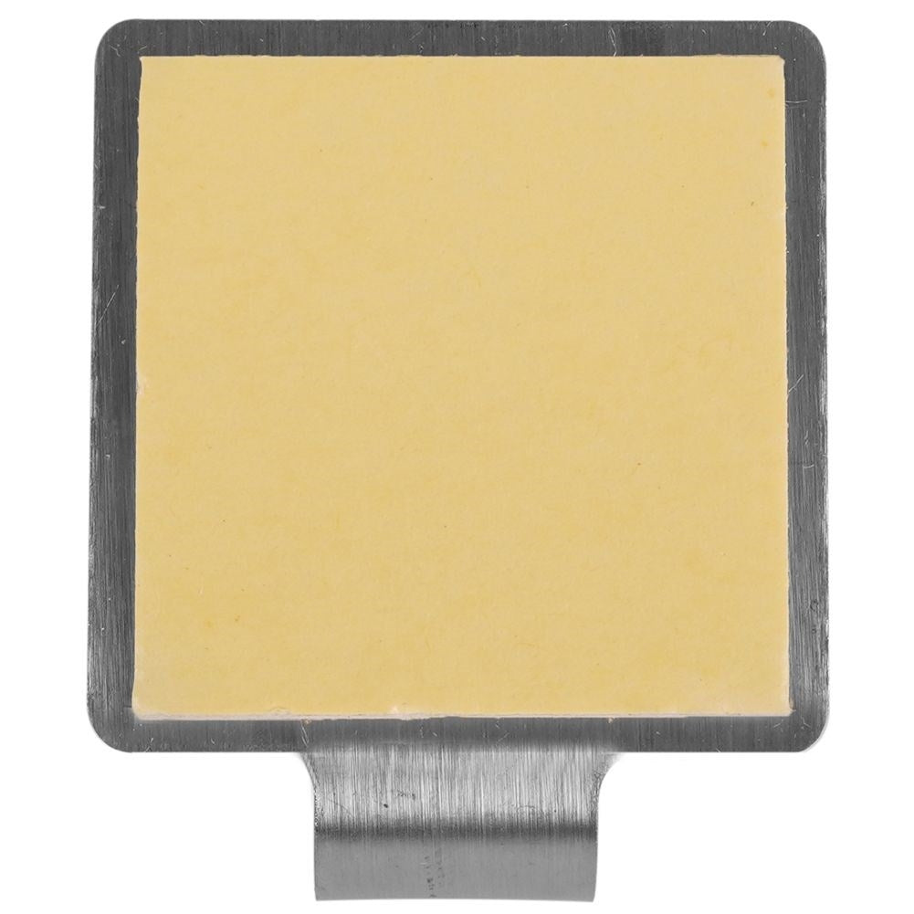 Self-adhesive square hooks in matt stainless steel, 4-pack