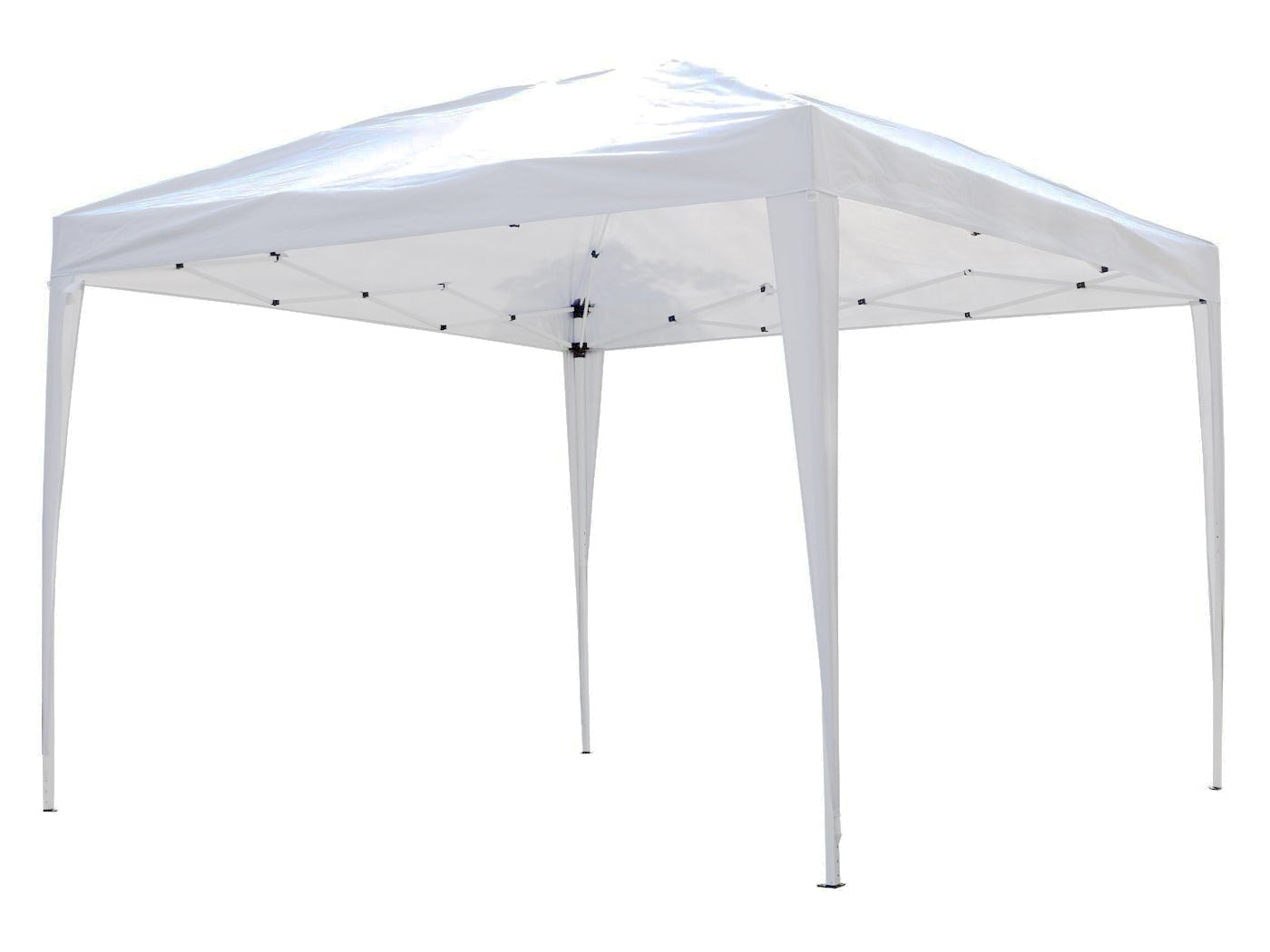 Self-folding commercial garden pavilion with automatic white canopy 3x3m
