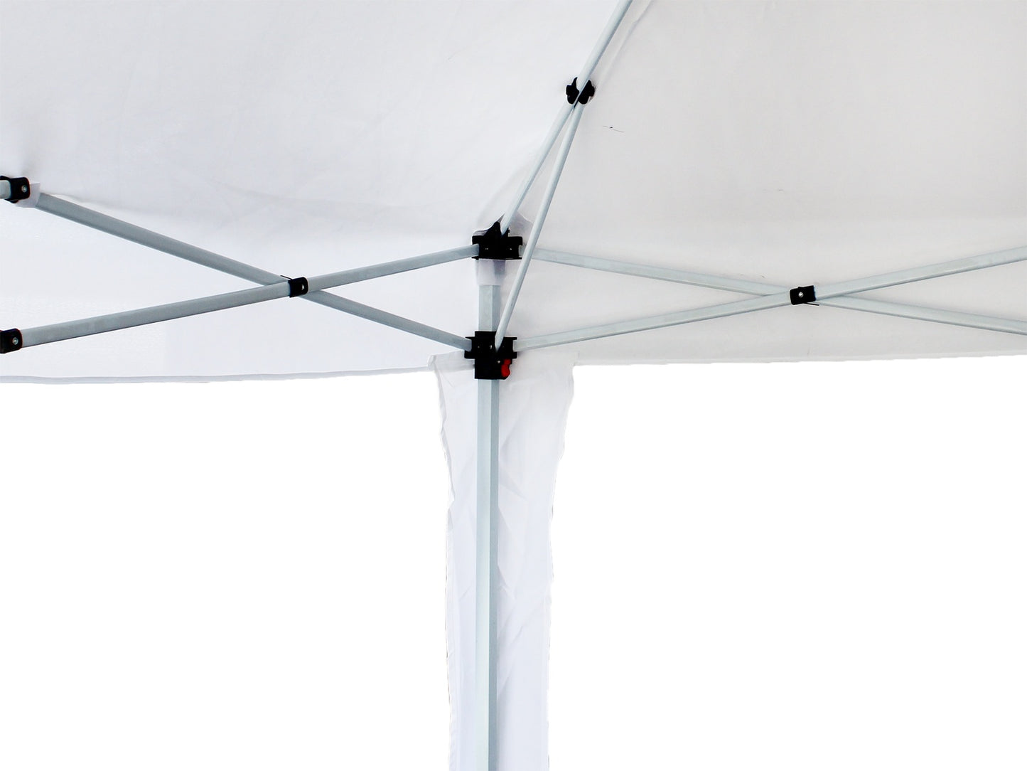 Self-folding commercial garden pavilion with automatic white canopy 3x3m