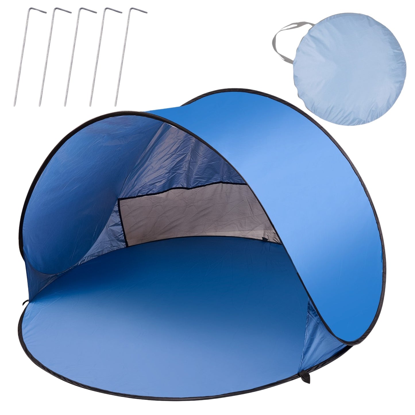 Self-folding garden beach tent