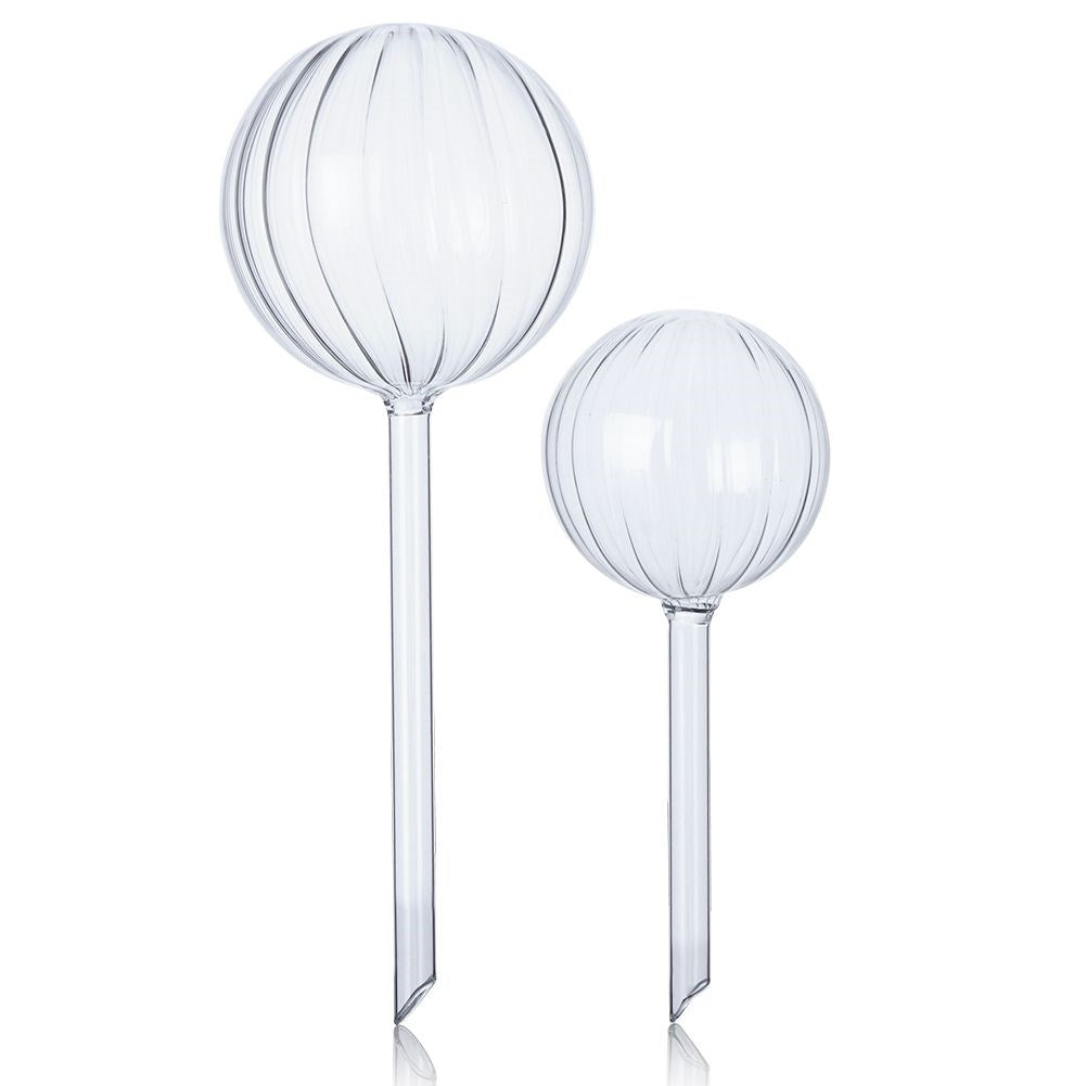 Self-watering glass balls in two sizes for plants