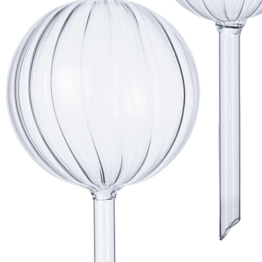 Self-watering glass balls in two sizes for plants
