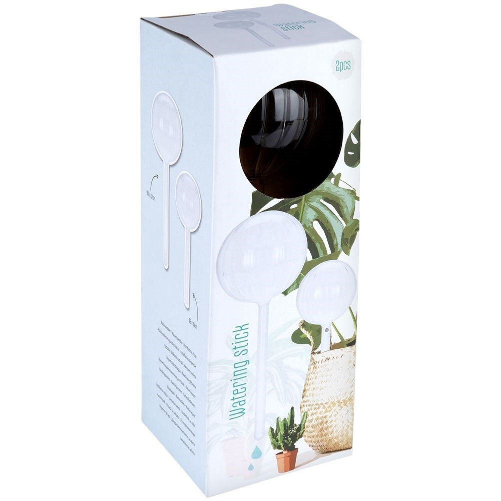 Self-watering glass balls in two sizes for plants