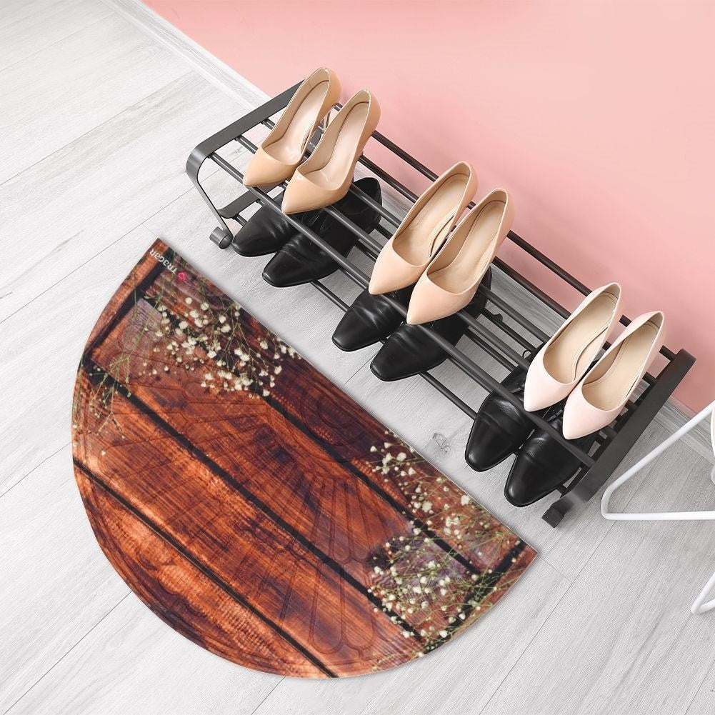 Semicircular Doormat - Durable and Non-SlipOur semi-circular doormat is made of durable material and rubber, making it ideal for both indoor and outdoor use. It is designed with anti-slip properties to ensure safety and comfort in use.