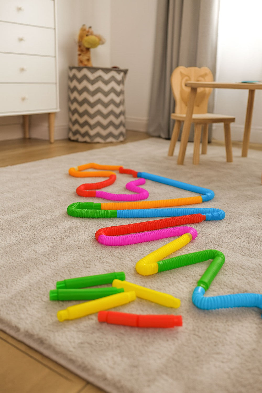 Sensory Pop Tubes for Kids, 60 Pcs, Anti-Stress, Multicolor