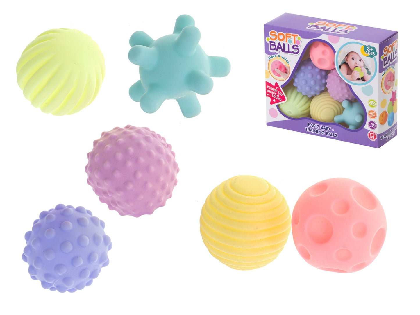 Sensory balls corrective toys set