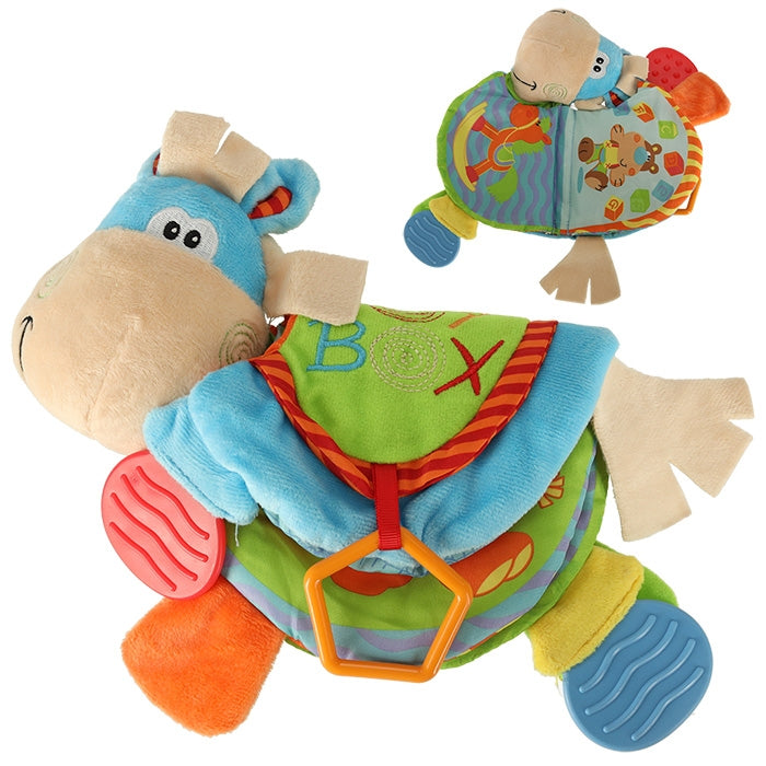 Sensory book rattle teether donkey