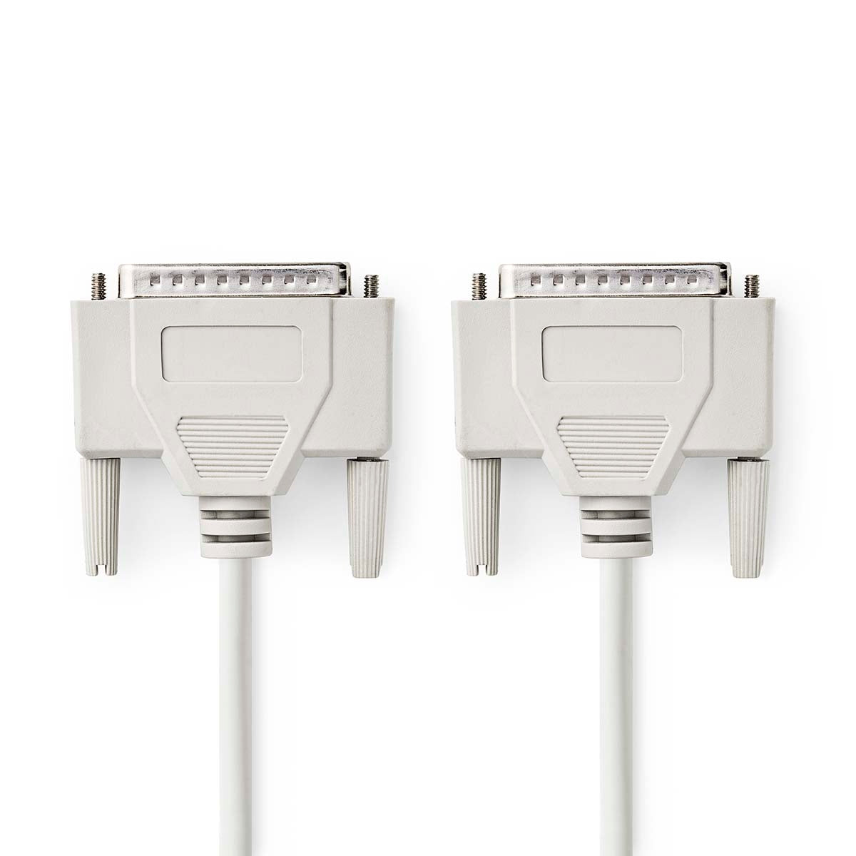 Serial Cable | D-SUB 25-Pin Male | D-SUB 25-Pin Male | Nickel Plated | 2.00 m | Round | PVC | Ivory | Label