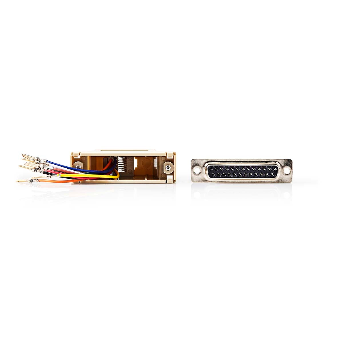 Serial adapter | Adapter | D-SUB 25-Pin Female | RJ45 Female | Nickel Plated | Ivory | Box