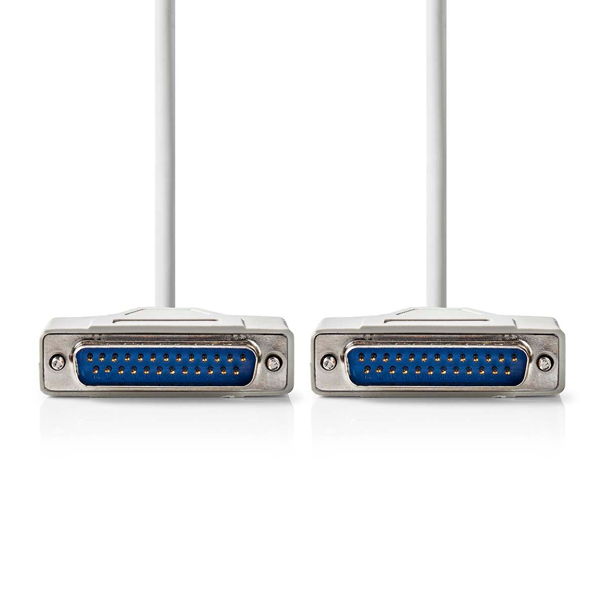 Series Cable | D-SUB 25-Pin Male | D-SUB 25-Pin Male | Nickel Plated | 2.00 m | Round | PVC | Ivory | Envelope