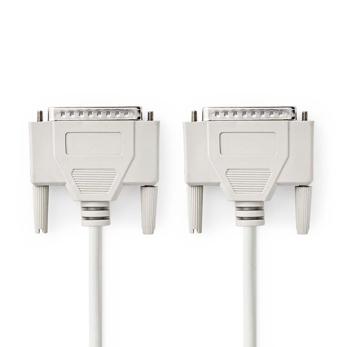 Series Cable | D-SUB 25-Pin Male | D-SUB 25-Pin Male | Nickel Plated | 5.00 m | Round | PVC | Ivory | Plastic bag
