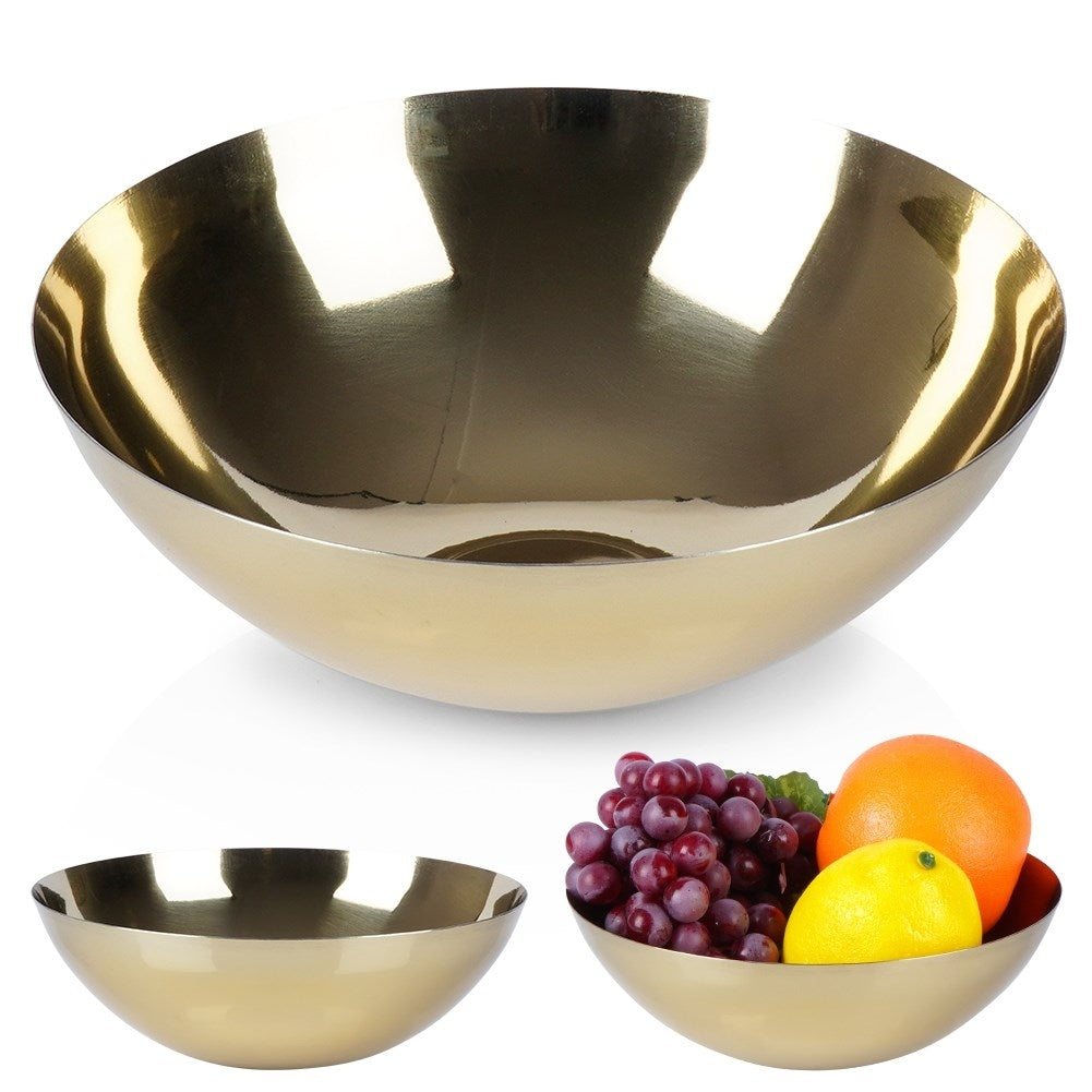 Serving bowl in gold made of stainless steel for various dishes