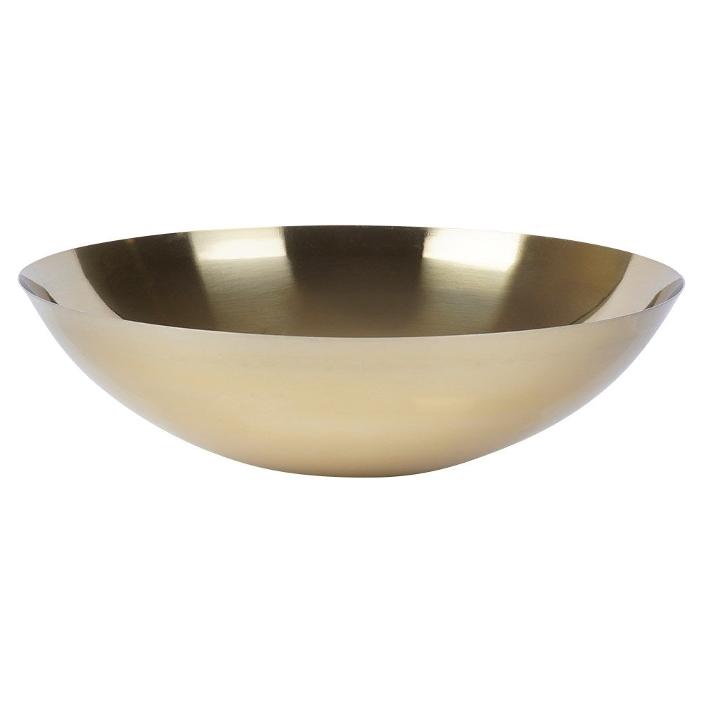 Serving bowl in stainless steel with golden color