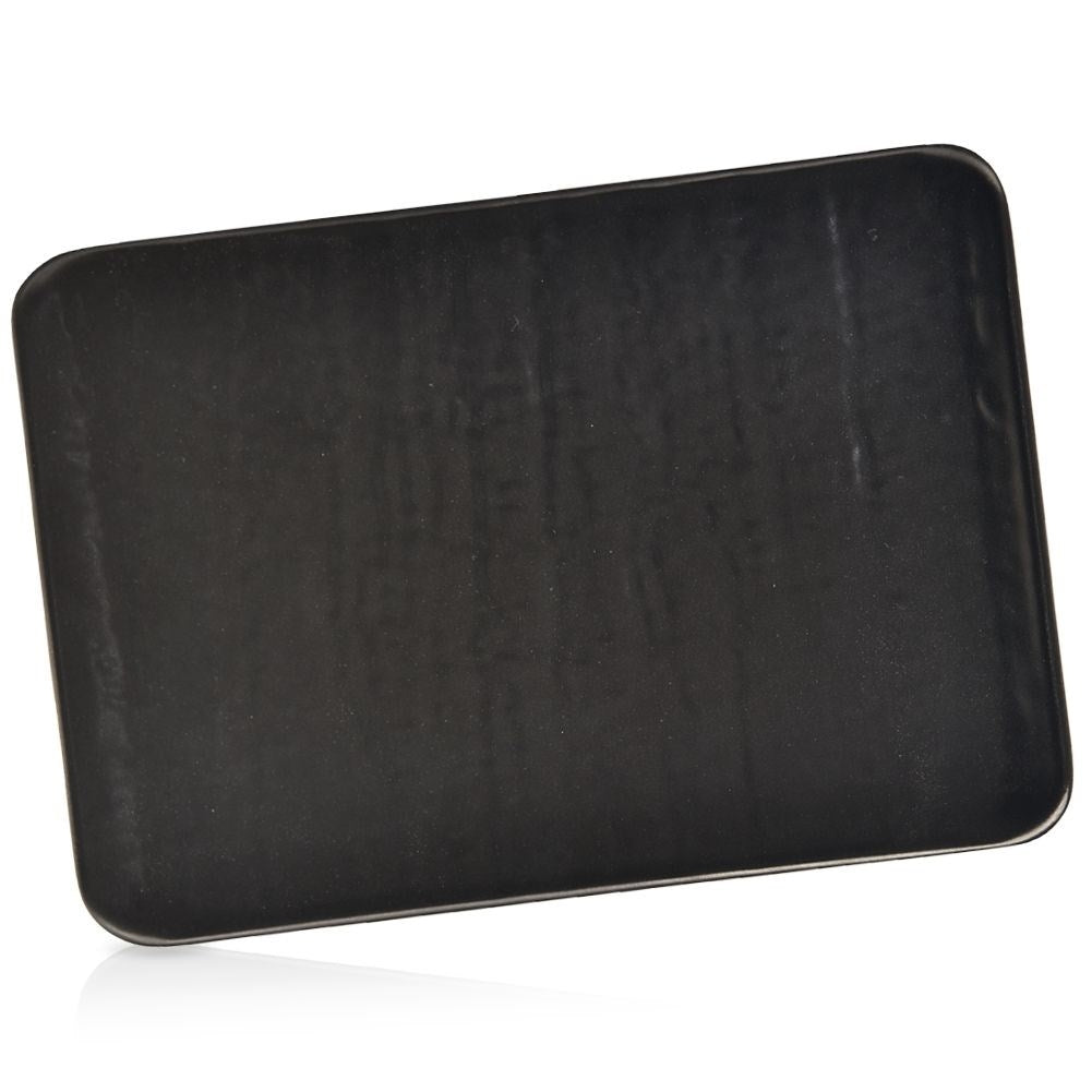 Serving platter in elegant black ceramic for all occasions