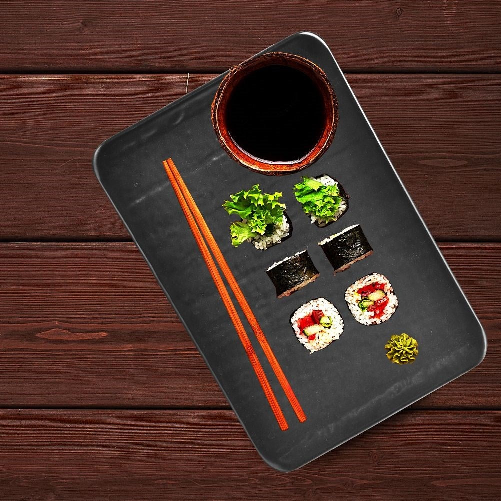 Serving platter in elegant black ceramic for all occasions