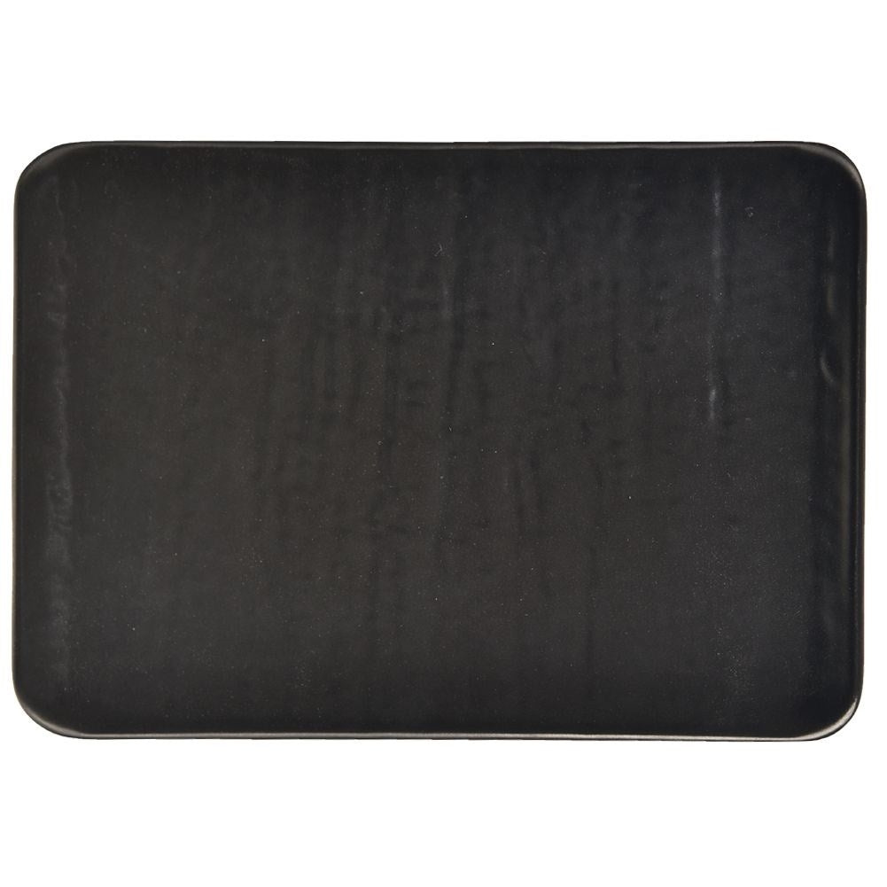 Serving platter in elegant black ceramic for all occasions