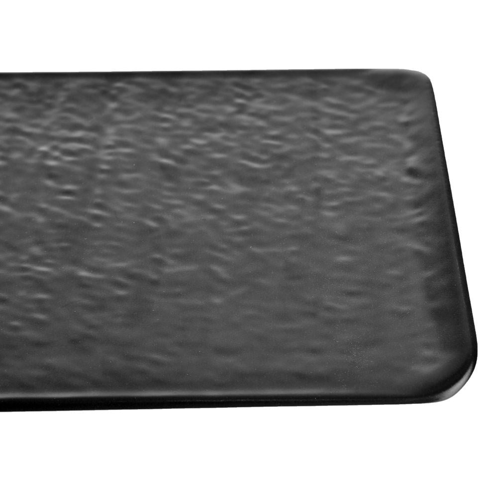 Serving platter in elegant black ceramic for all occasions