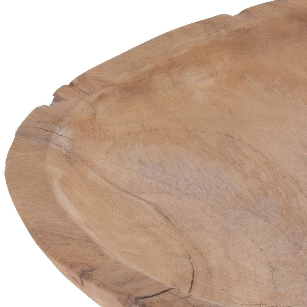 Serving platter in natural teak wood for all dishes