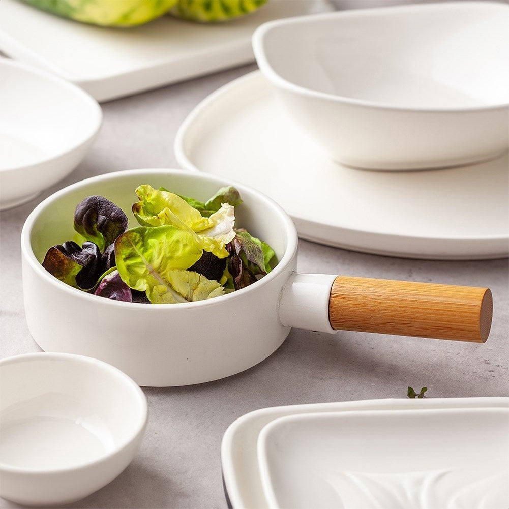 Serving platter with handle for food and snacks