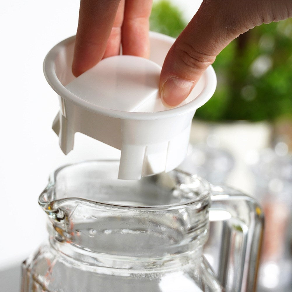 Serving set: 4 glasses & jug with lid, dishwasher safe