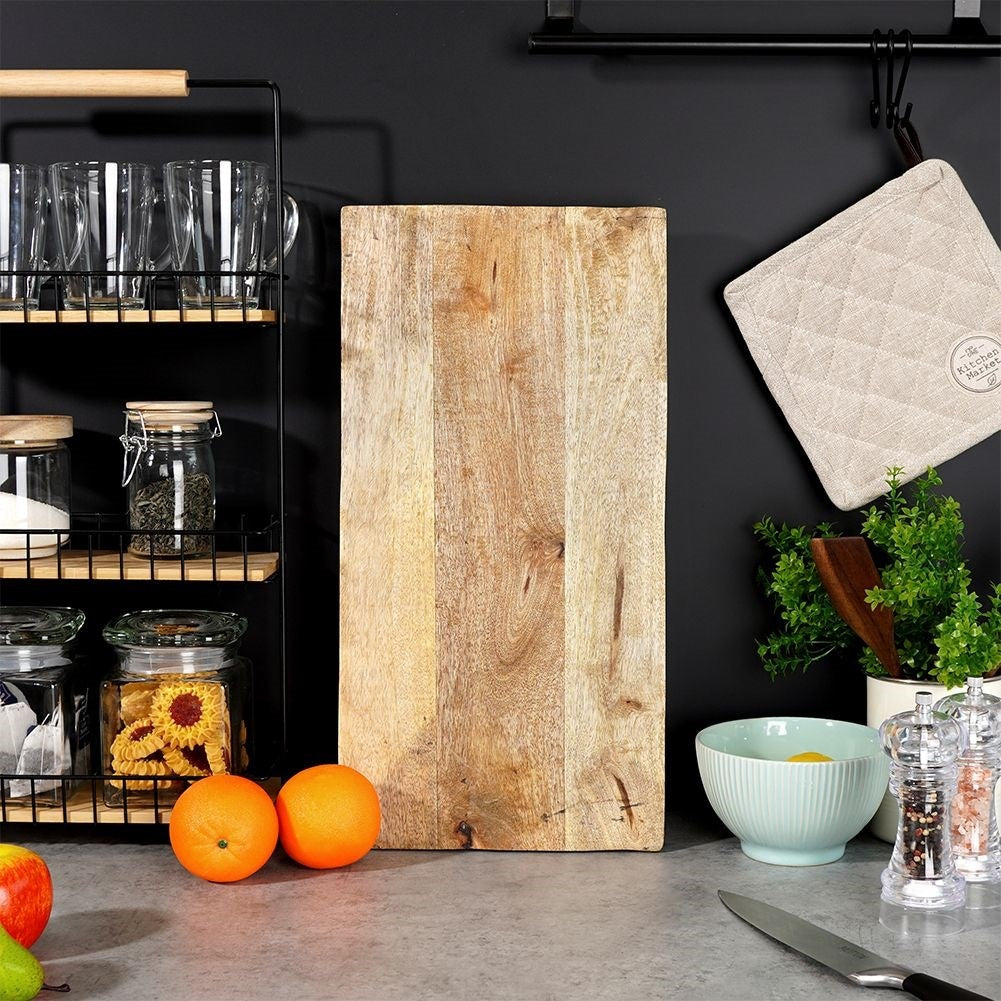 Serving tray in mango wood with sturdy metal legs