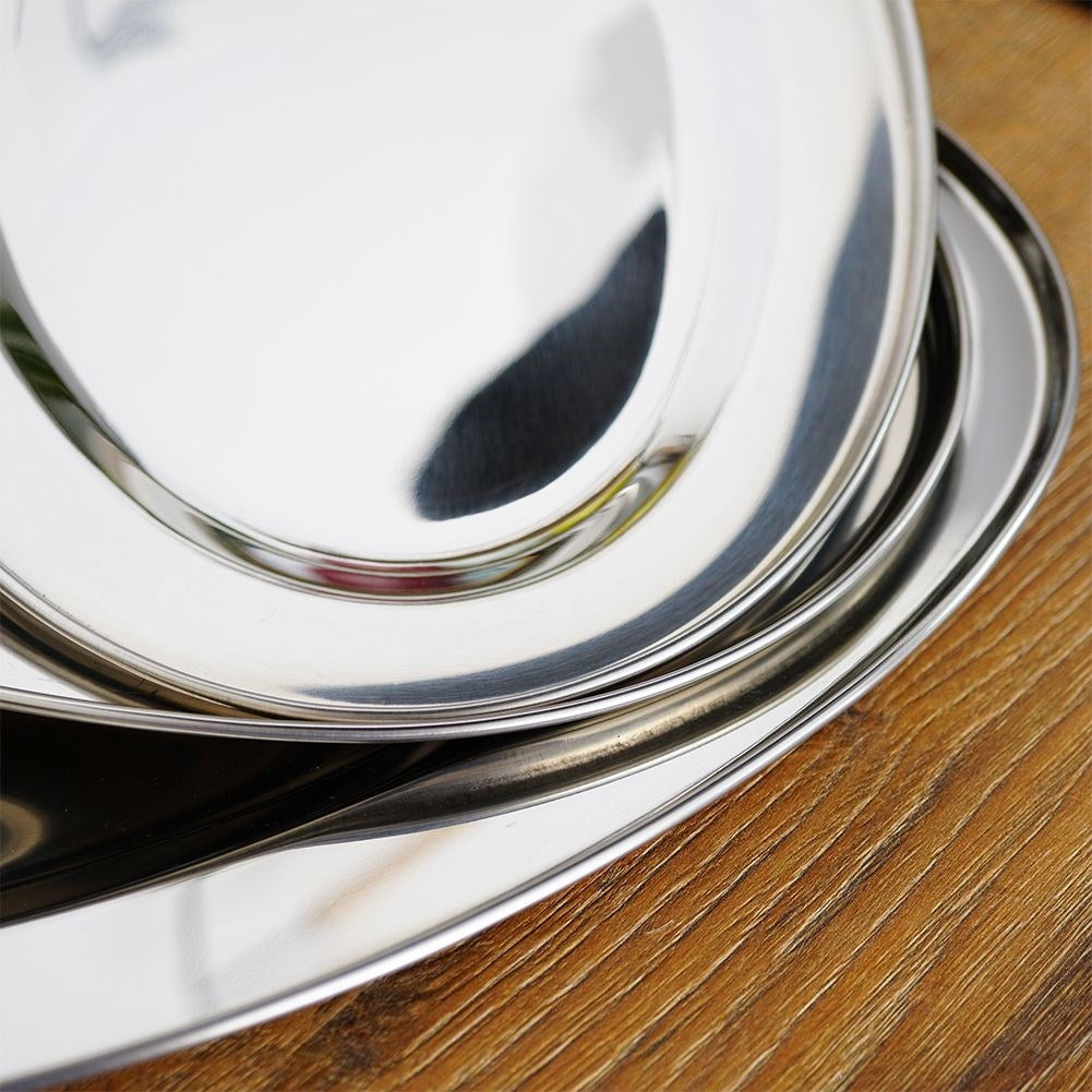 Serving trays in stainless steel - 3 sizes
