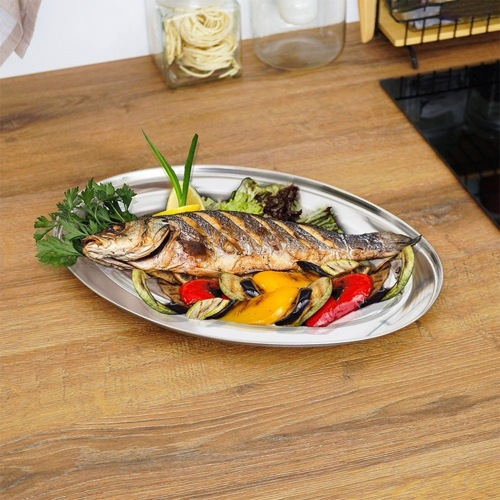 Serving trays in stainless steel - 3 sizes