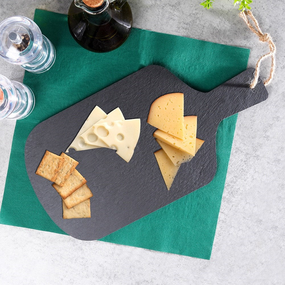 Serving tray stone board slate 38x20 cm