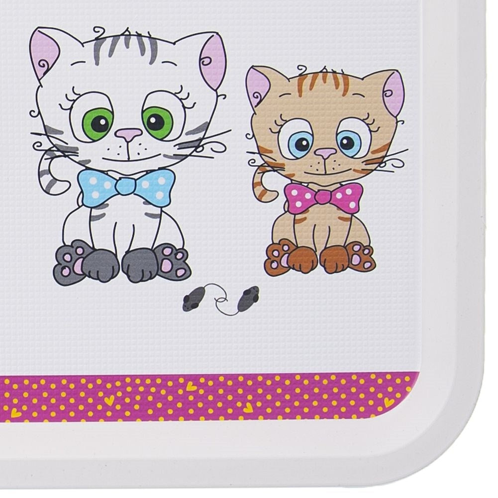 Serving tray with cat motif for children - durable materials