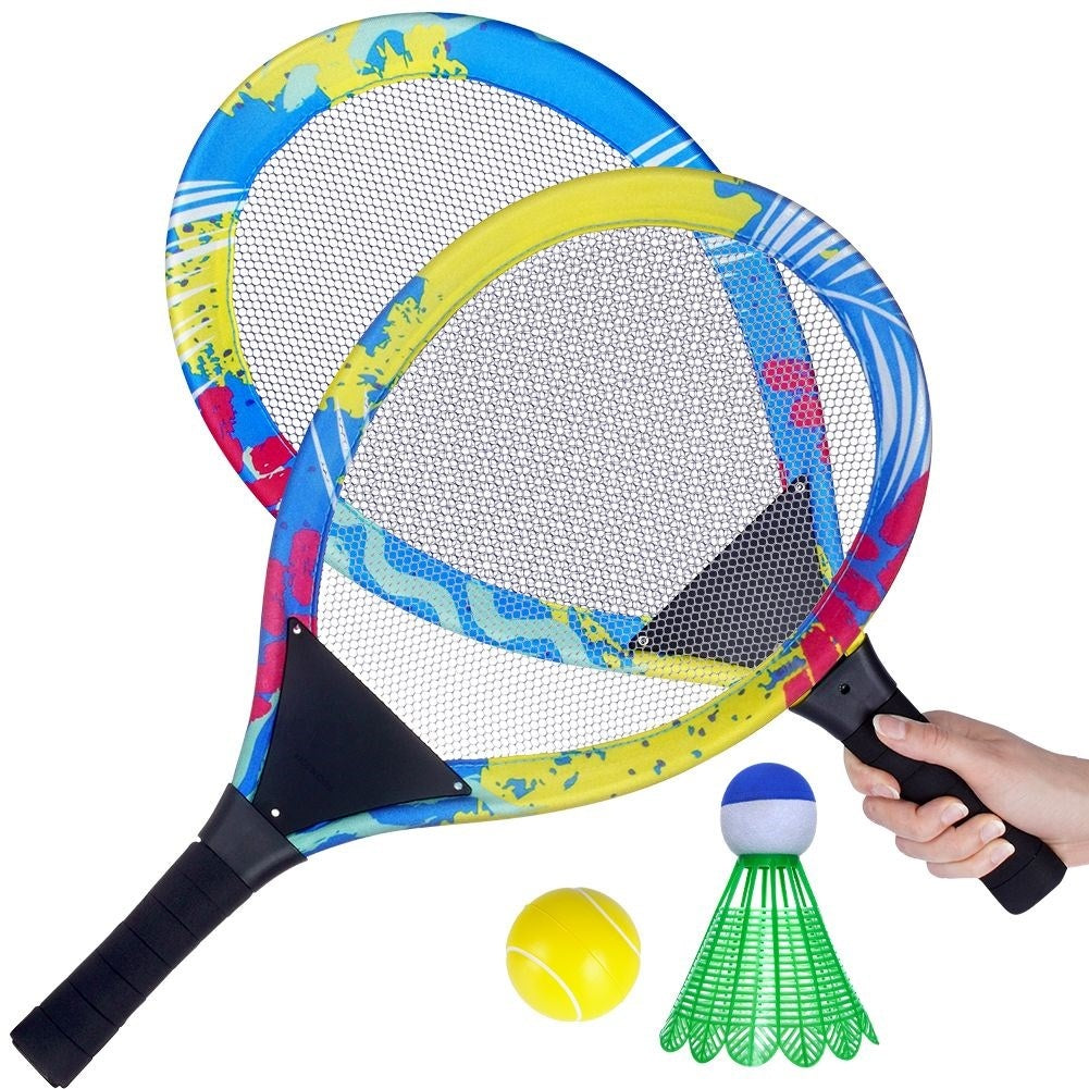 Set for 2: Large rackets, large & small ball, light & flexible